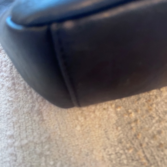 ESPE Vegan Leather Shoulder/ Messenger  Purse Tote Bag Blue And Denim - Picture 8 of 12